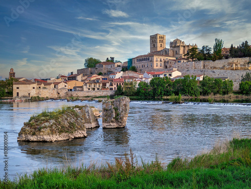 Zamora cathedral and Douro river, Zamora, Spain
