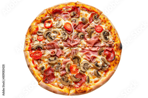 Tasty Hot Pizza Isolated White and Transparent Background