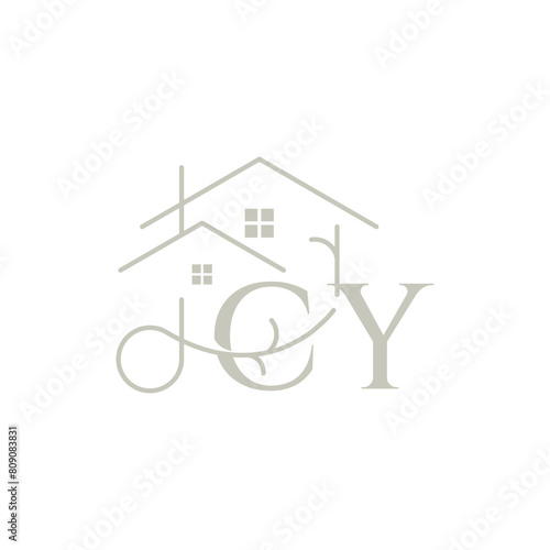 CY logo with a home form element which means a real estate company