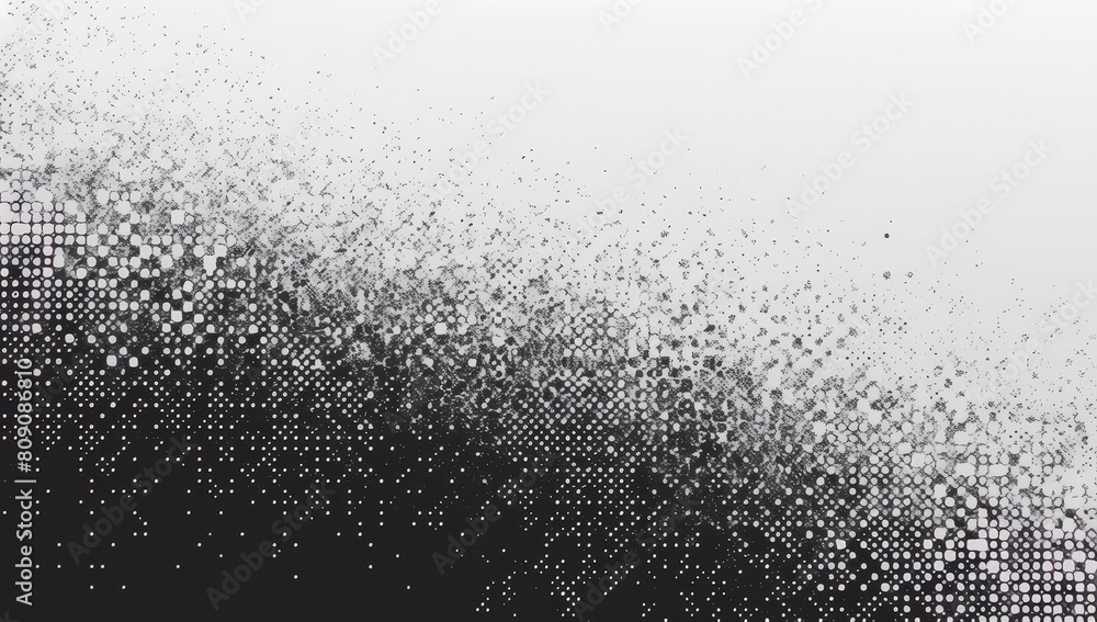 abstract halftone pattern on white background, black and grey, smoke, grunge texture