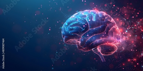 Futuristic Brain Visualization Showcasing the Advancements of Artificial Intelligence and Machine Learning in Scientific Research