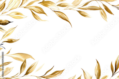 PNG Olive leaf border frame backgrounds pattern gold. AI generated Image by rawpixel. photo