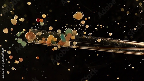 A single use plastic straw breaking down into microplastics, highlighting the invisible threat these tiny particles pose to ecosystems