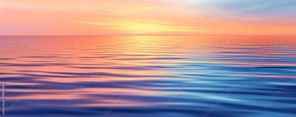Vibrant sunset over a calm ocean