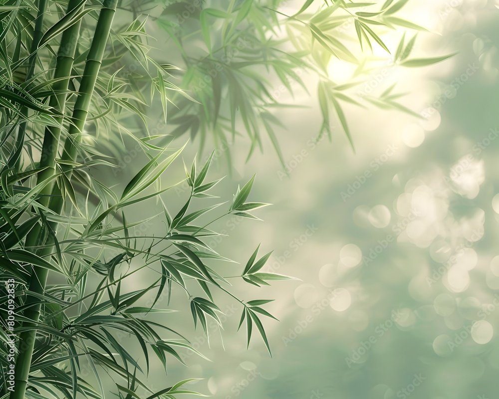 Serene Bamboo Forest with Tall Stalks Swaying Gently in the Breeze Idyllic Nature Landscape with Lush Green Foliage and Peaceful Atmosphere Serene Bamboo Forest with Tall Stalks Swaying Gently in the Breeze Idyllic Nature Landscape with Lush Green Foliage and Peaceful Atmosphere