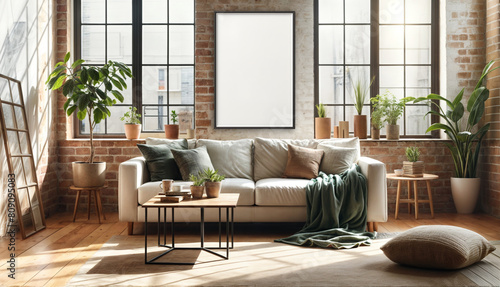 a Modern Loft Style Living Room, Luminous Leisure: The Art of Urban Comfort