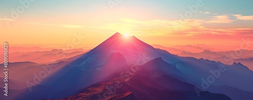 Majestic Mountain Sunrise Signaling New Beginnings and Endless Possibilities