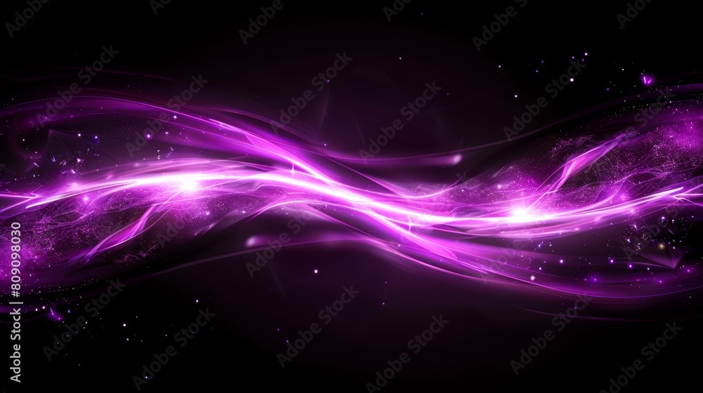 A purple abstract backdrop featuring stars and swirls against a black base for text or image placement A purple abstract backdrop featuring stars and swirls against a black base for text or image placement