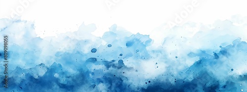 Abstract blue watercolor background for banners or web print © Anastasia Knyazeva