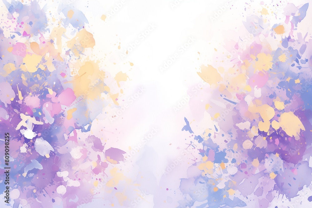 Frame made of watercolor splashes, isolated on white background Frame made of watercolor splashes, isolated on white background