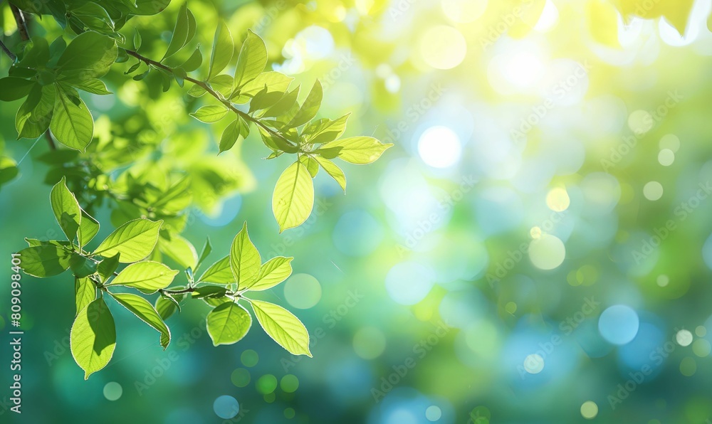 green leaves on a sunny day green leaves on a sunny day