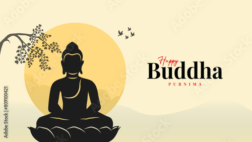 Buddha Purnima, Buddha Jayanti, Happy Vesak Day Social Media Poster