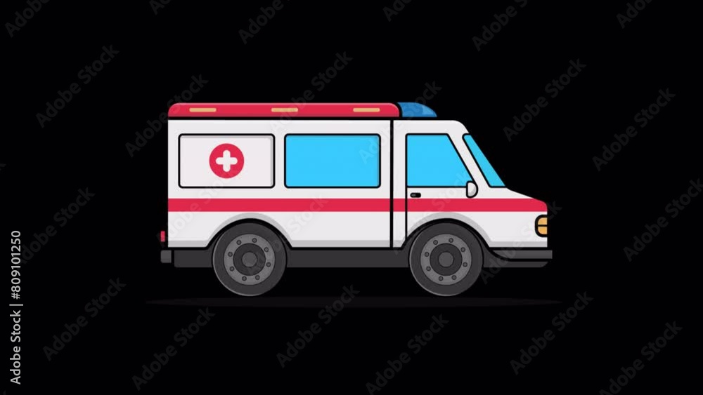 Animated Ambulance Animation Video - Transparent Animated Ambulance Animation Video - Transparent