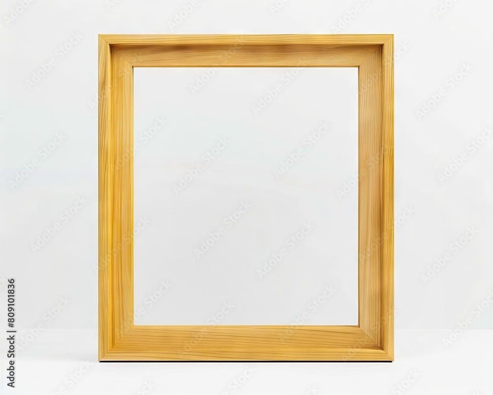 A wooden frame on a white background. A wooden frame on a white background.
