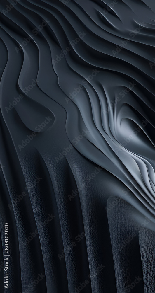 Fototapeta premium Geometric abstract background with fingerprint pattern. 3D labyrinth texture banner. Soft spiral embossed background.