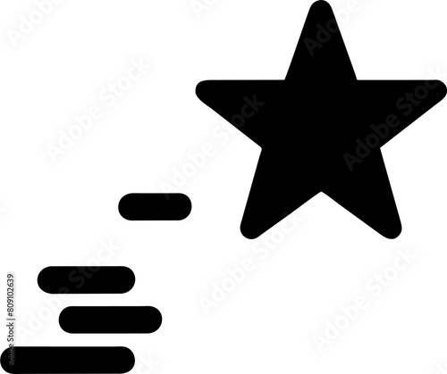 Solid Shooting Star Illustration