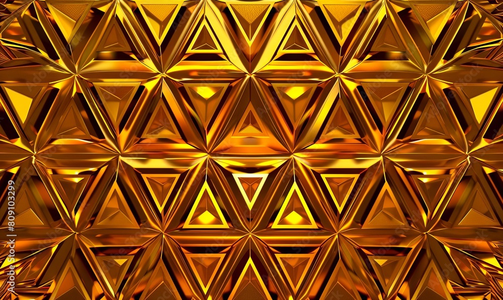 Gold background with triangles. A gold and black geometric background. Gold background with triangles. A gold and black geometric background.