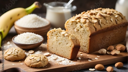 Experiment with alternative flours and natural sweeteners to create healthier baked goods, like almond flour cakes, coconut sugar cookies, or banana bread made with honey. photo