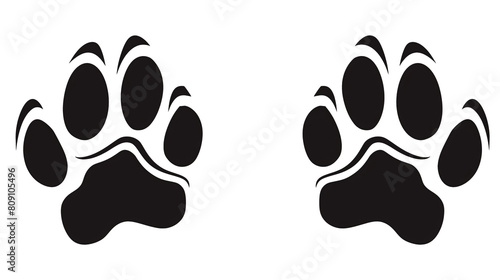 a pair of black paw prints photo