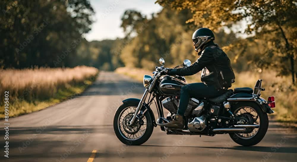 Biker on the road. Biker on the road.