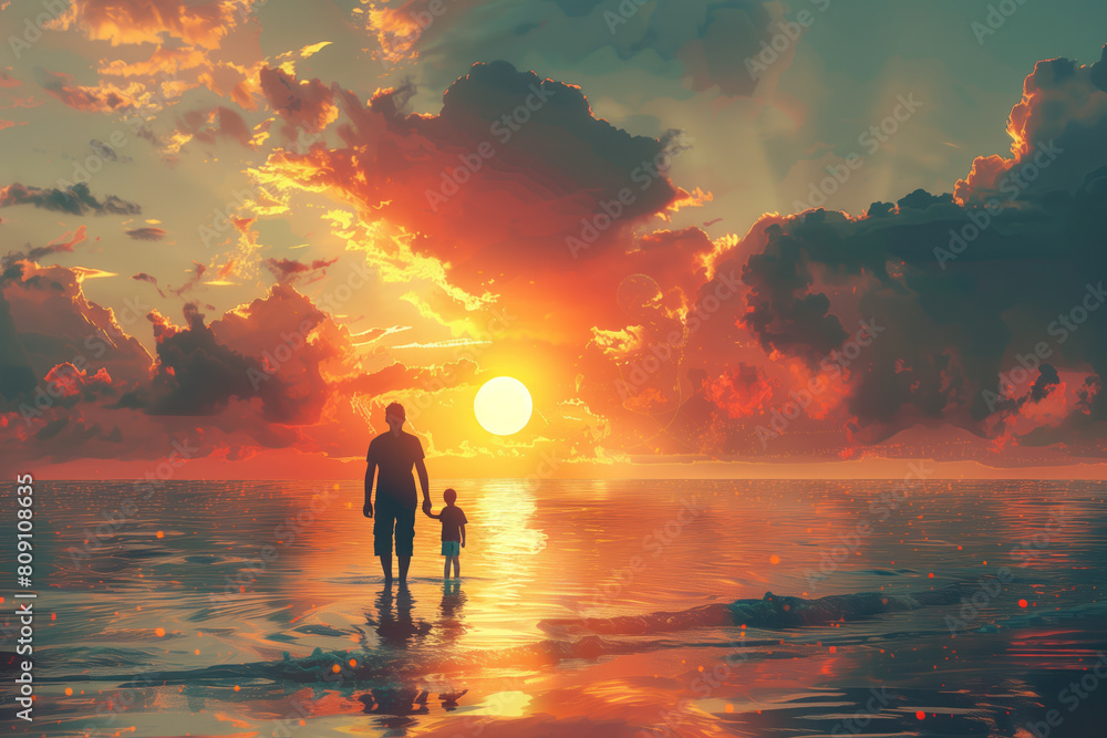 Father's Day Greeting Card, Generative AI Father's Day Greeting Card, Generative AI