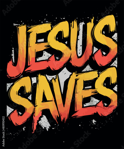 Jesus Saves Christian  T Shirt Design