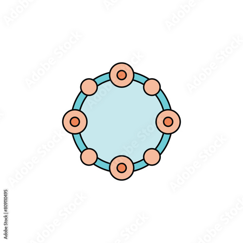 tambourine vector type icon