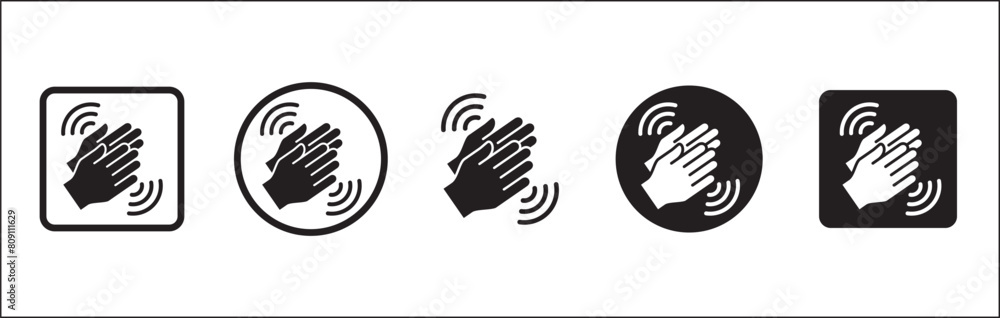 Hands clap symbol. Hand clapping icons. Applaud and acclamation sign. Simple flat icon of praise and cheering graphic design resource and illustration. Hands clap symbol. Hand clapping icons. Applaud and acclamation sign. Simple flat icon of praise and cheering graphic design resource and illustration.