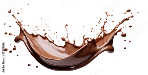 PNG Chocolate splash white background refreshment splattered