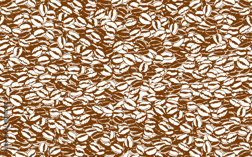 coffee background. Coffee beans in frames, border. Coffee beans background. Coffee Beans Illustration for packaging.