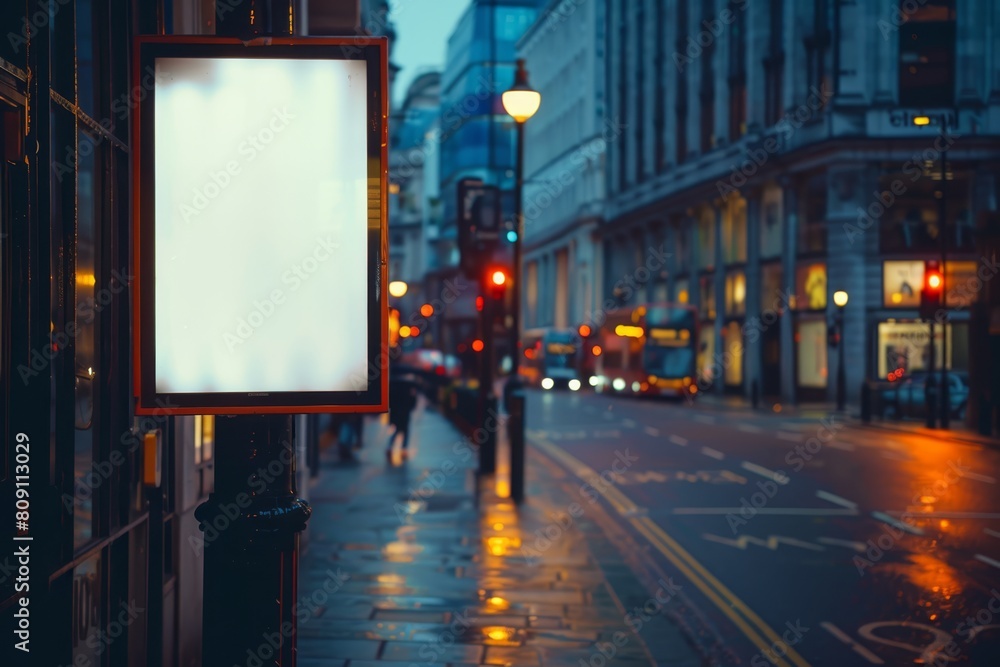 mockup, Blank billboard on a street mockup, Blank billboard on a street