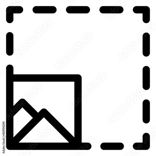 re size line icon isolated on white background