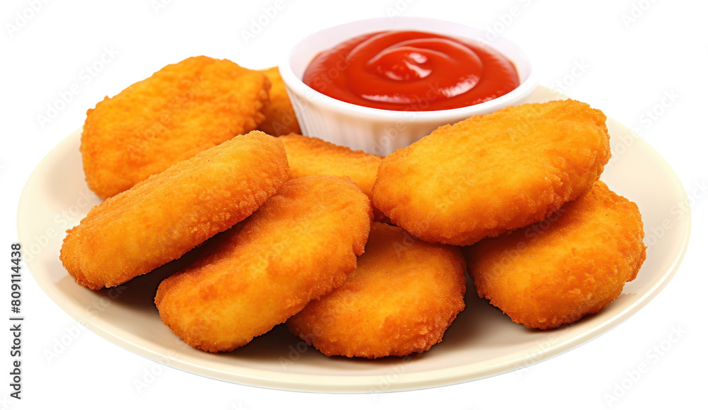 PNG Nugget food ketchup white background PNG Nugget food ketchup white background