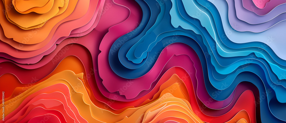 abstract multicolored background of flowing liquid paint ,Abstract colorful background