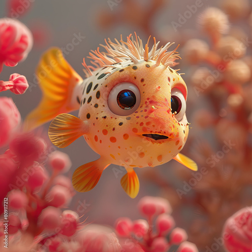 fish  3D  illustration  children  underwater  ocean  sea  colorful  cartoon  aquatic  marine  swimming  fins  scales  cute  tropical  water  creatures  creatures  animals  animation  playful  lively  