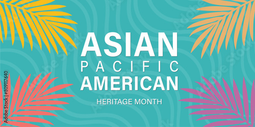 Asian American and Pacific Islander Heritage Month. Vector Illustration