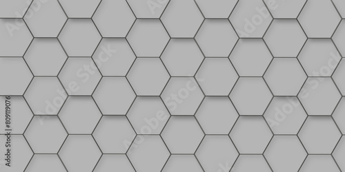 Abstract black and gray with hexagon and hexagonal background. Luxury grey pattern with hexagons. abstract 3d hexagonal background with shadow. 3D futuristic abstract honeycomb mosaic background.