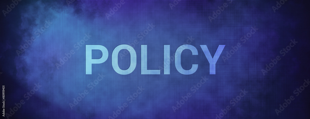 Policy isolated on fabric blue banner background abstract Policy isolated on fabric blue banner background abstract