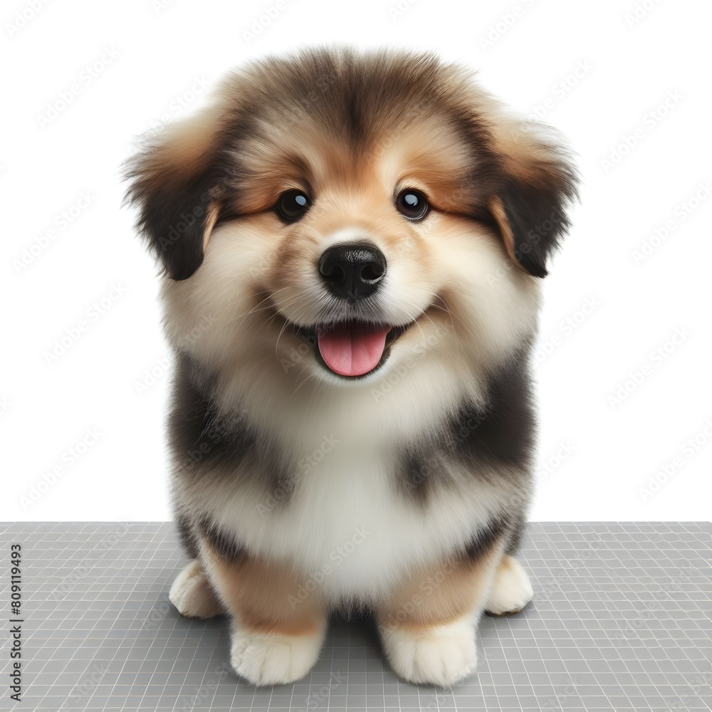 Cute fluffy portrait smile Puppy dog that looking beautiful pic