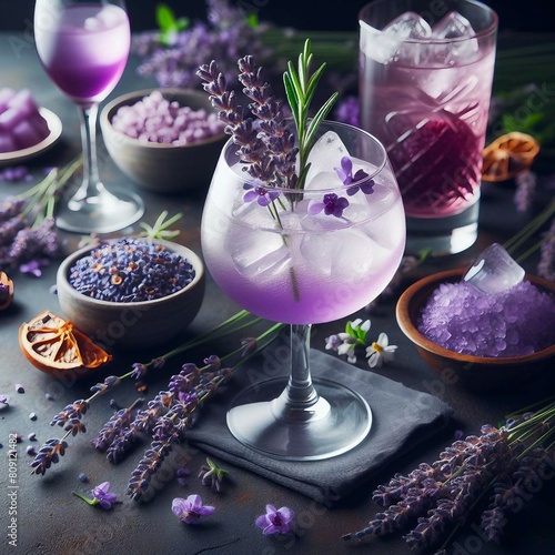 cocktail lavender photo