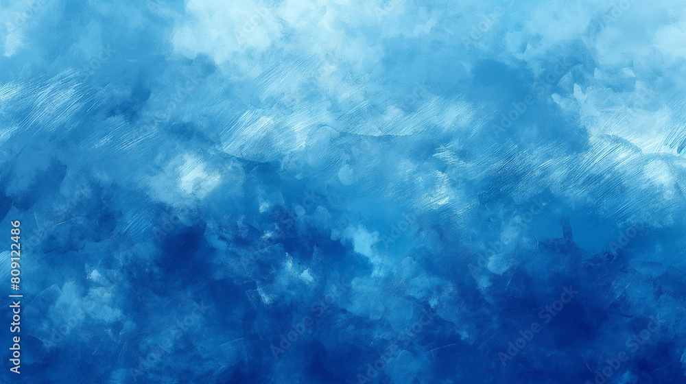 A blue sky with clouds and a brush stroke of blue A blue sky with clouds and a brush stroke of blue