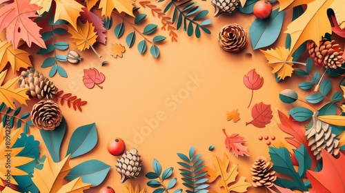 autumn leaves frame
