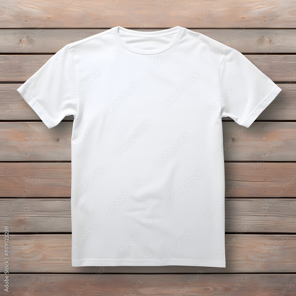 T-shirt mockup. White blank t-shirt. Generative AI. T-shirt mockup. White blank t-shirt. Generative AI.