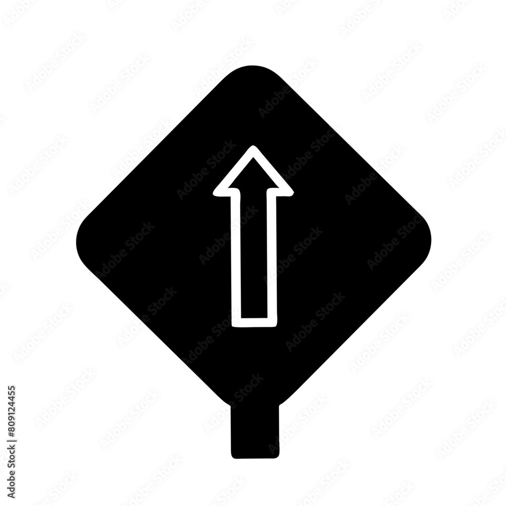 Vector Black and White Road Sign Icon on Transparent Background for Directions or Guidance, Indicating Pathways and Navigational Instructions Vector Black and White Road Sign Icon on Transparent Background for Directions or Guidance, Indicating Pathways and Navigational Instructions