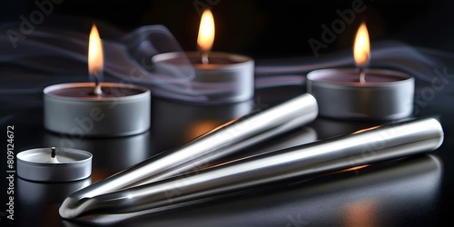 Stainless steel candle wick trimmer and snuffer set for scented candles. Concept Candle Accessories, Stainless Steel Tools, Wick Trimmer Set, Scented Candle Care, Candle Snuffer photo