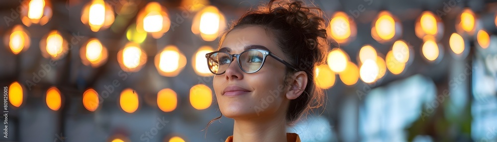 Young Female Entrepreneur Pitching Business Idea to Investors with Confidence and Young Female Entrepreneur Pitching Business Idea to Investors with Confidence and