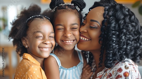 The Loving Embrace of Mother and Daughters photo