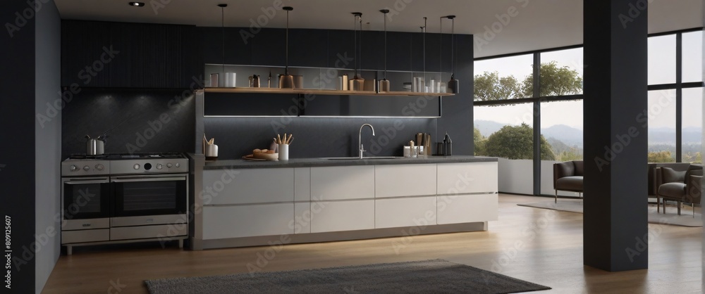 Showcase the power of the Internet of Things with a visually stunning image of a smart home filled with various connected devices and appliances AI, such as smart refrigerators, coffee makers Showcase the power of the Internet of Things with a visually stunning image of a smart home filled with various connected devices and appliances AI, such as smart refrigerators, coffee makers