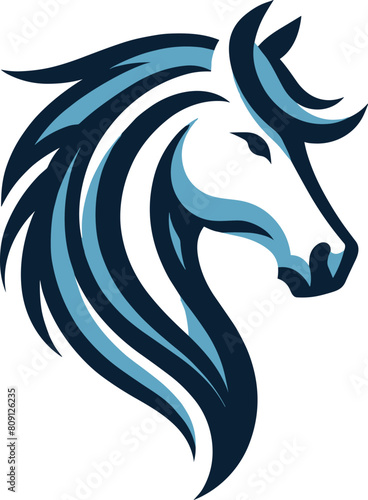 using the concept of a horse's head vector illustration.