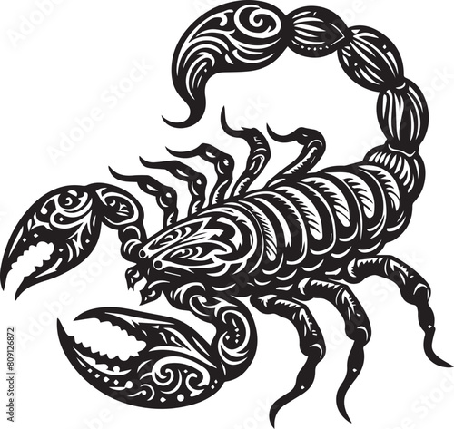 SCORPION silhouette vector EPS